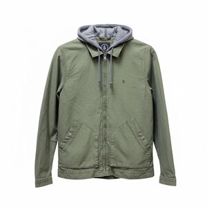 Volcom Warren Men's Full-Zip Long-Sleeves Drawstring Fleece-Hoodie Jacket Medium